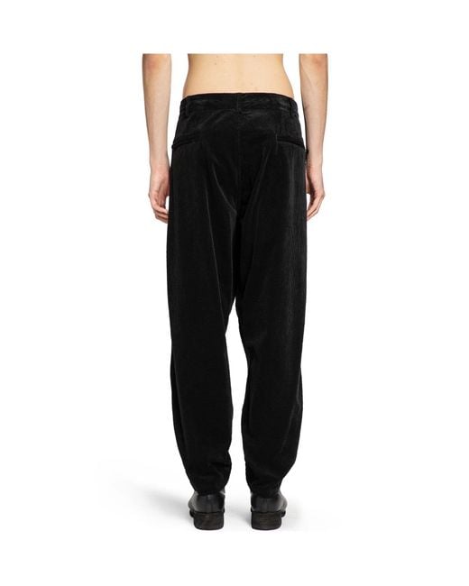 Y-3 Black Side-Zip Trousers for men