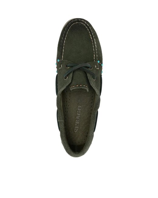 Sebago Green Suede Loafers