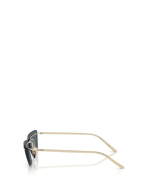 Prada White Eyewear Butterfly Frame Sunglasses