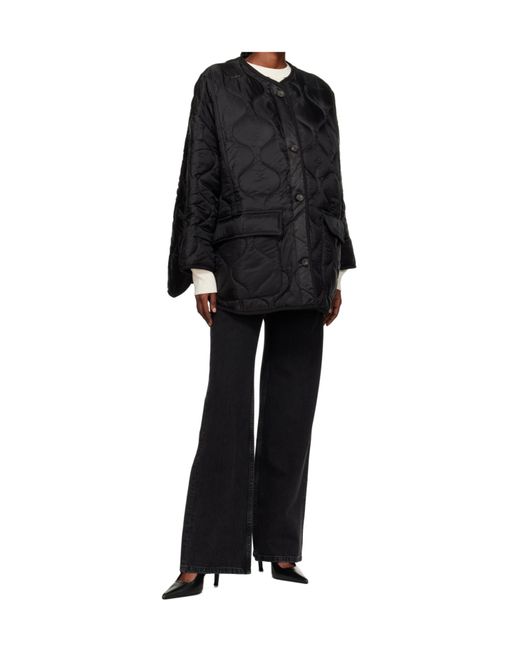 Frankie Shop Black Teddy Quilted Jacket