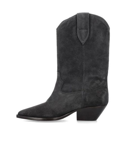 Isabel Marant Black Mid Heel Western Boots