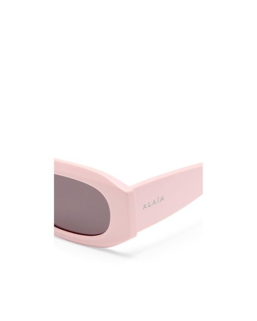 Alaïa White Alaïa Rectangular Frame Sunglasses