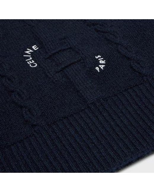 Céline Blue Chains Cashmere Crew Neck Sweater