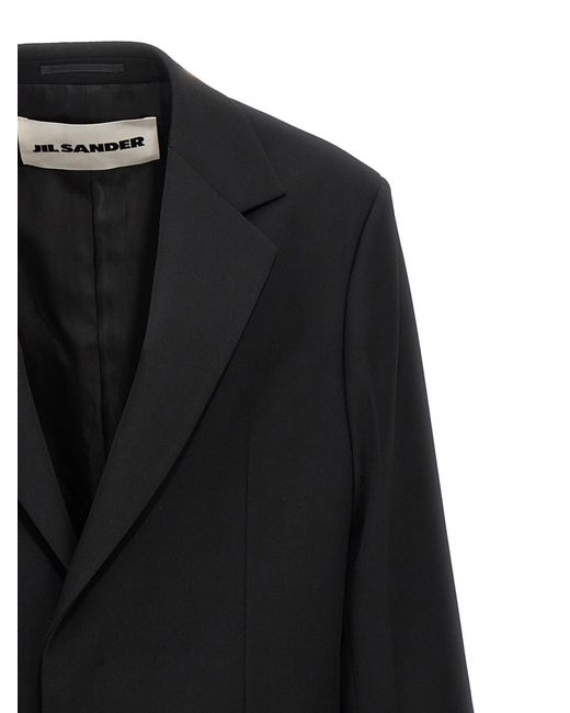 Jil Sander Black Single-Breasted Jacket for men