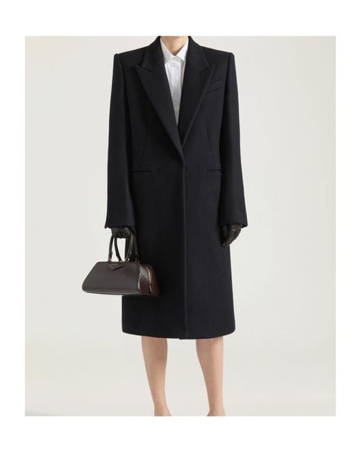 Givenchy Black Wool Overcoat
