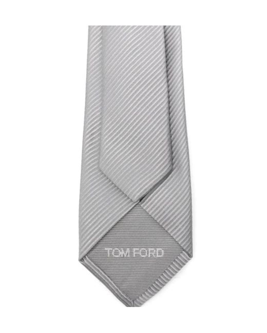 Tom Ford White Textured Tie for men