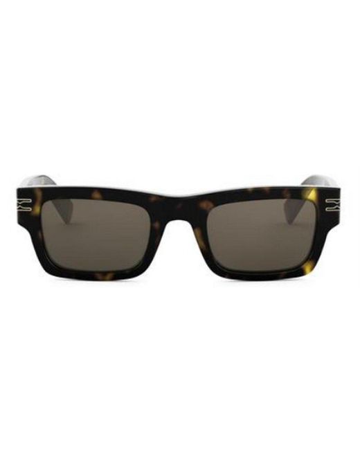 BVLGARI Brown Bulgari Rectangular Frame Sunglasses