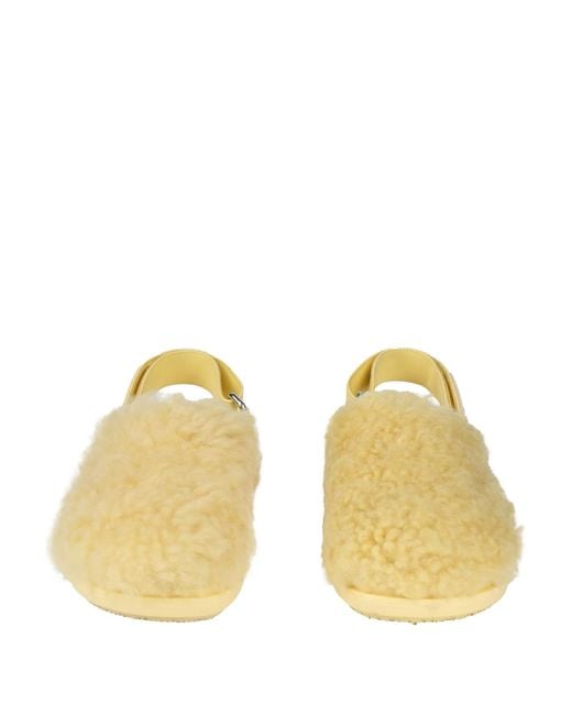 Marni Yellow Shearling Mules