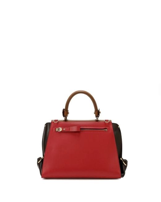 Ferragamo Red Logo Handbag