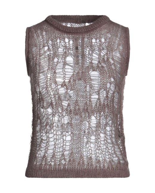 Rick Owens Multicolor Solid-Color Lightweight Knit Sleeveless Top