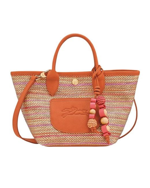 Longchamp Orange Le Panier Pliage Tote Bag