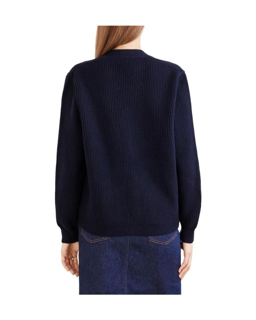 Blazé Milano Blue V-Neck Knit Cardigan