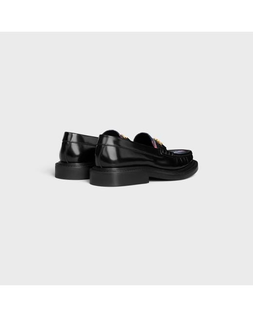 Céline Black Université Triomphe Chain Loafer