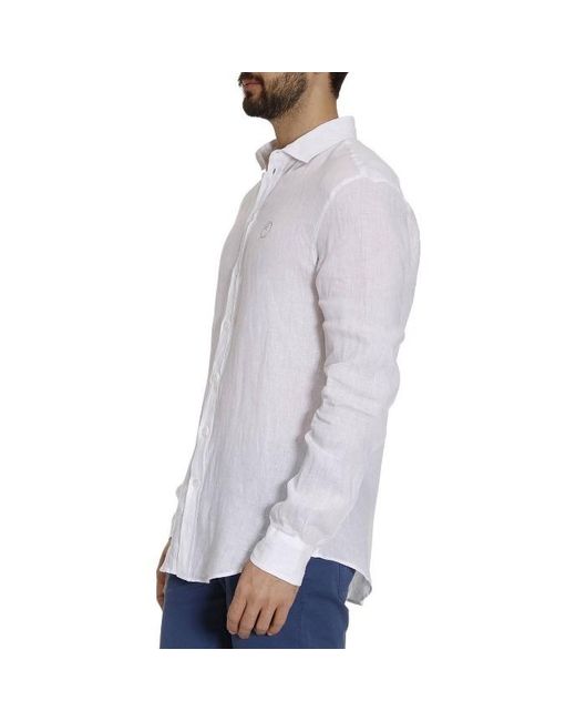 Armani Collezioni White Long-Sleeved Shirt for men