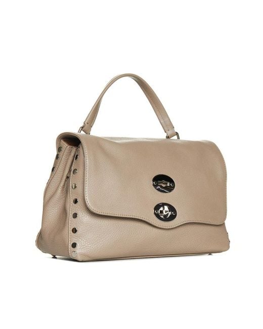 Zanellato Natural Postina Twist-Lock Top Handle Bag
