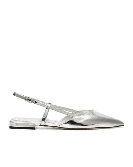 Stuart Weitzman White Vinnie Slingback