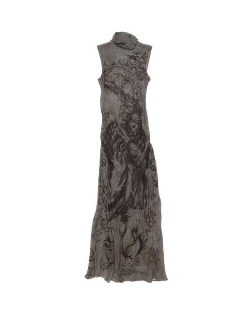 Acne Multicolor Printed Mesh Dress