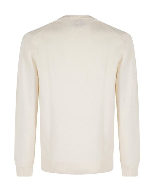 Mc2 Saint Barth White Crew Neck Sweater for men