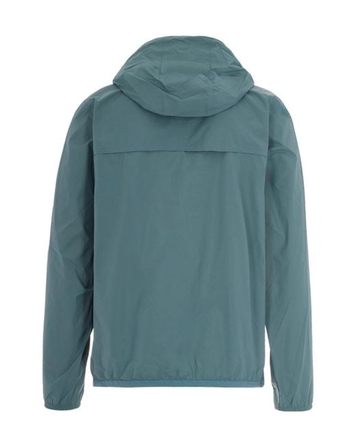 K-Way Blue Le Vrai 4.0 Claude Hooded Jacket for men