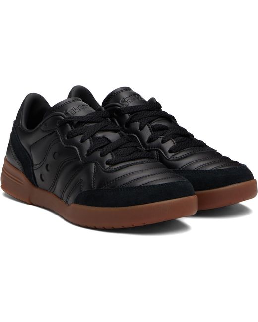 Saucony Black 586I Leather Sneakers for men