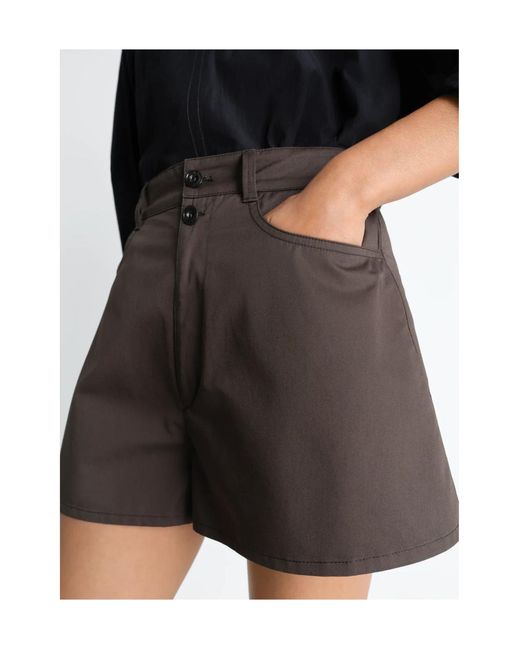 Lemaire Gray Button Shorts