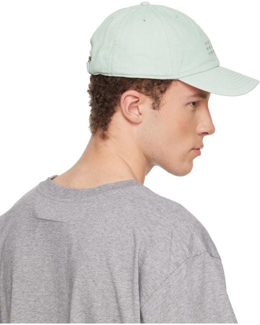 MM6 by Maison Margiela Green Logo Embroidered Cap for men