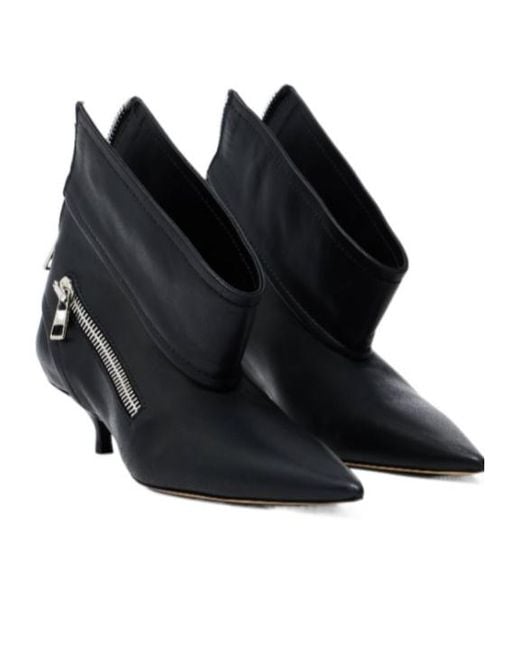 J.W. Anderson Blue Pointed Ankle Boots