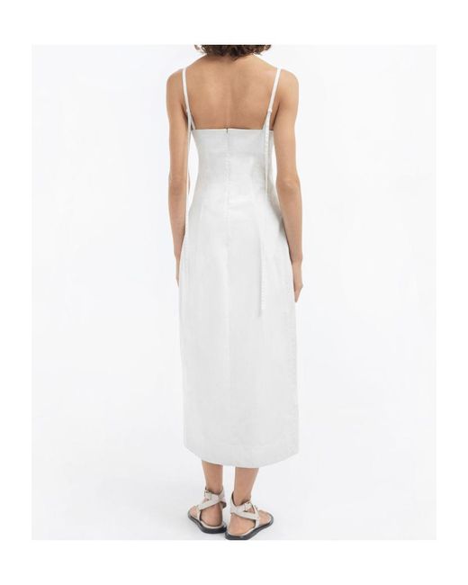 Co. White Bustier Poplin Dress
