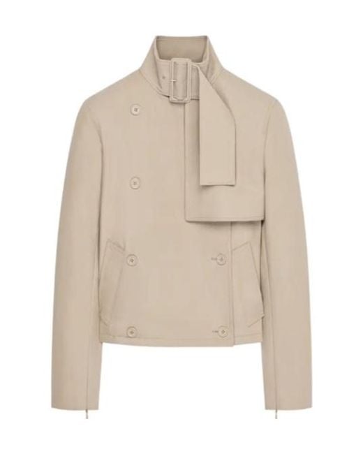Courreges Natural Courrèges Buckled High-Neck Jacket