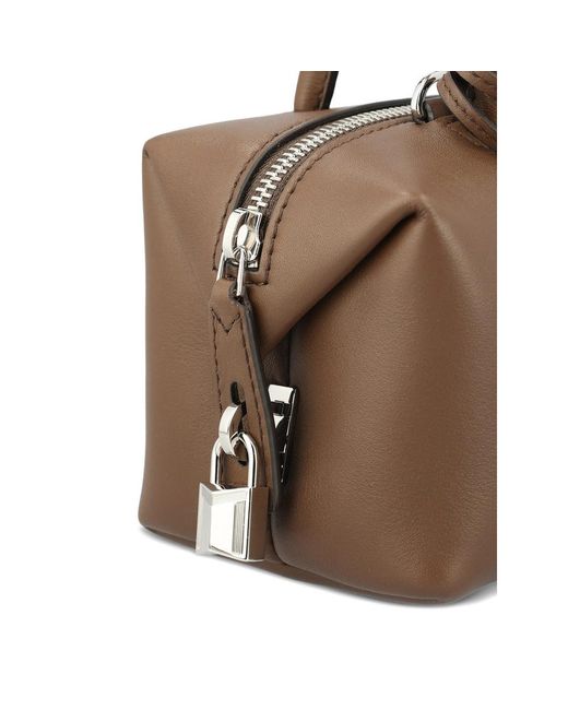 Max Mara Brown Zippered Shoulder Bag