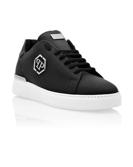 Philipp Plein Black Tonal Logo Patch Sneakers for men