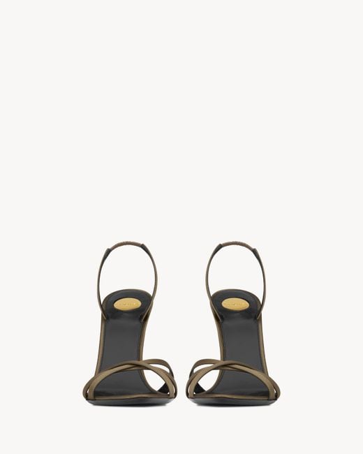 Saint Laurent White Kate Singback Sandals
