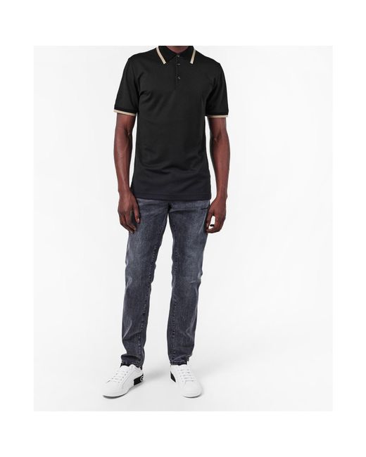 Dolce & Gabbana Black Short-Sleeved Polo Shirt for men