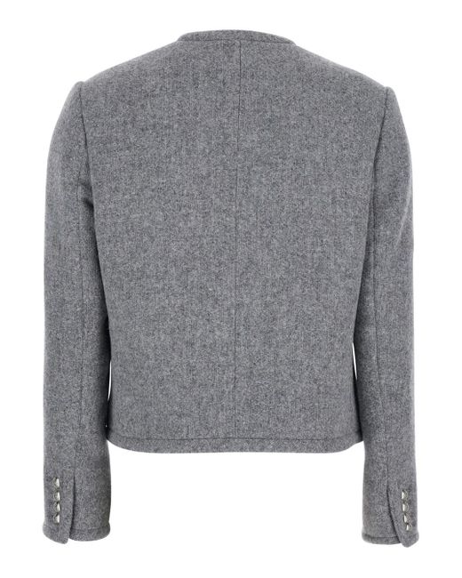 DUNST Gray Tweed Buttoned Jacket