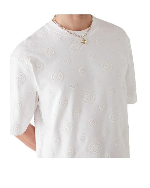 Casablanca White Butterfly T-Shirt for men