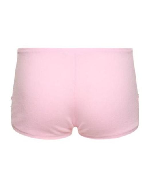 Versace Pink Embroidery Shorts