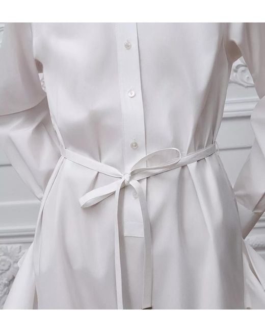 Dior White Iviera Mid-Length Ruffled Dress