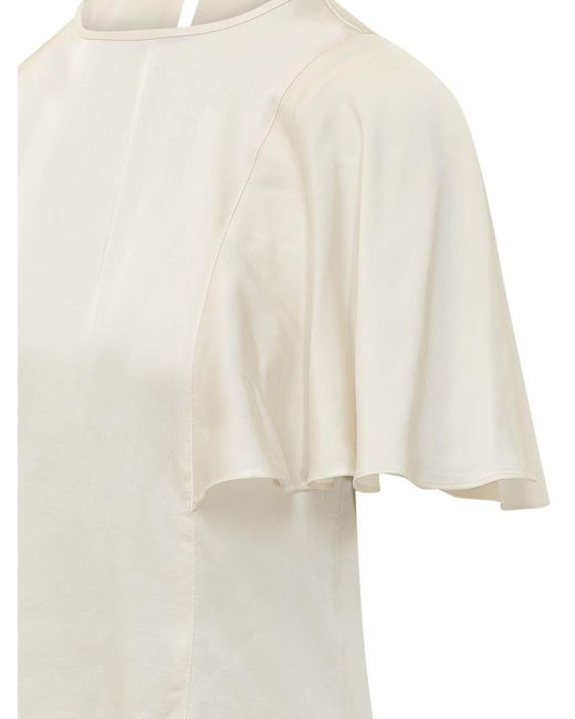 MICHAEL Michael Kors White Cape Sleeve Top
