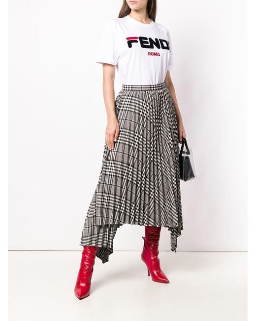 Fendi White Star Popular Style X Fila Limited Cooperation Mania Series Short-Sleeved T-Shirts