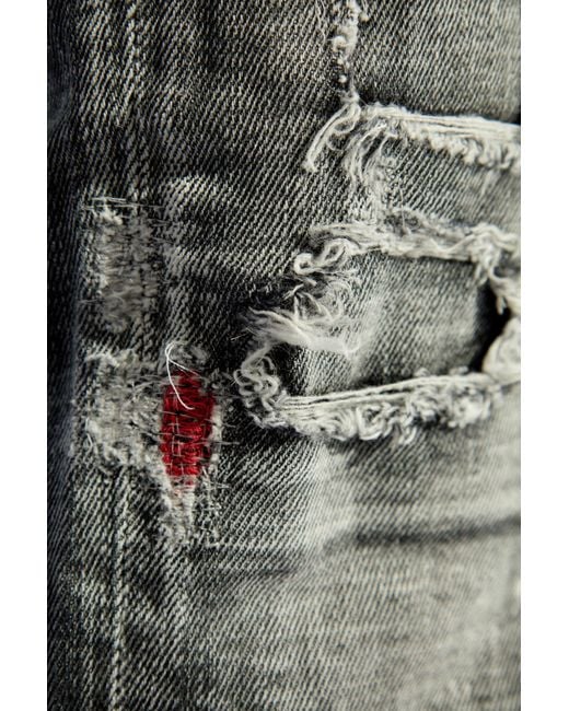 DSquared² Gray Distressed Skinny Jeans