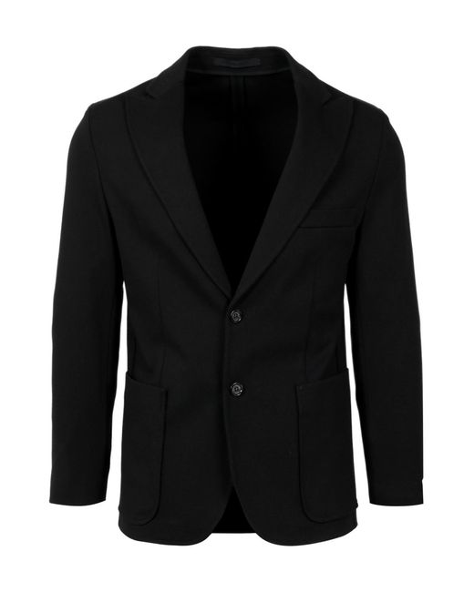 Paolo Pecora Black Single-Breasted Blazer for men