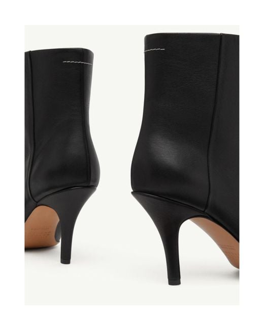 MM6 by Maison Martin Margiela Black Architype Heeled Ankle Boots