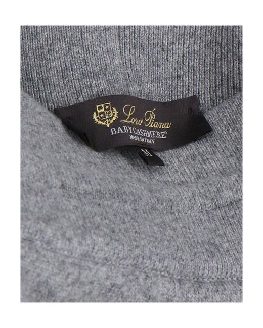 Loro Piana Gray Drawstring Knitted Pants for men