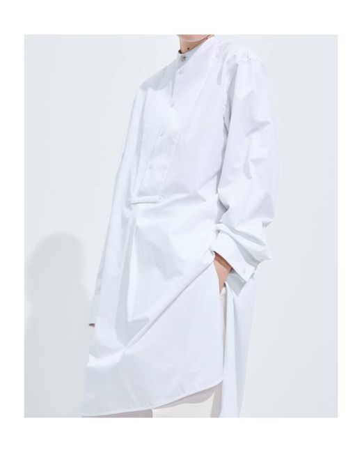 Bottega Veneta White Compact Cotton Poplin Shirt