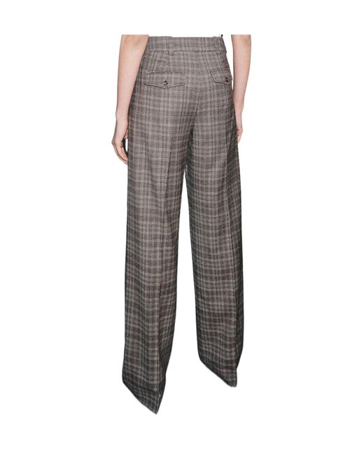 Marella Brown Pleated Casual Trousers