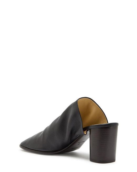 Lemaire Black Leather Mules