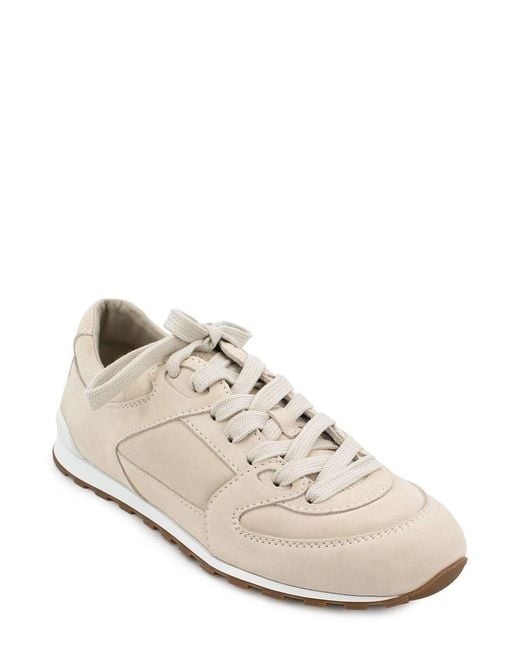 Brunello Cucinelli White Panelled Low-Top Sneakers