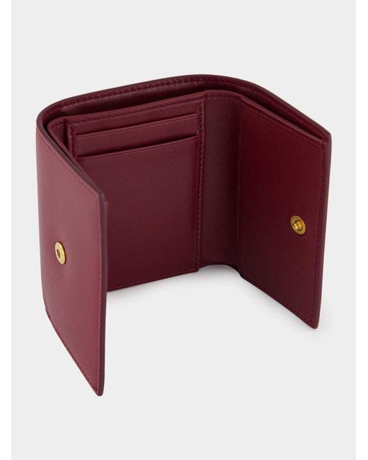 Dolce & Gabbana Red Logo Plaque Wallet