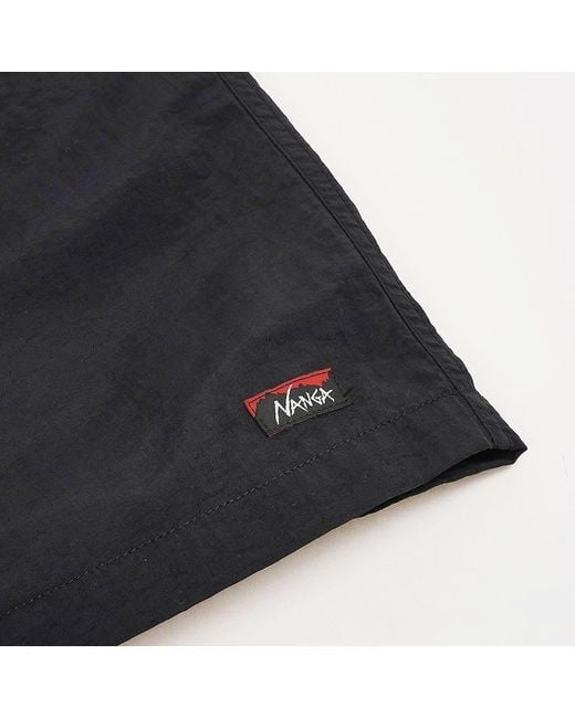 NANGA Black Tusser Easy Shorts for men