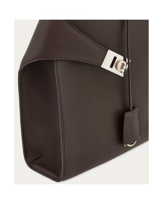Ferragamo Brown Hug Briefcase for men